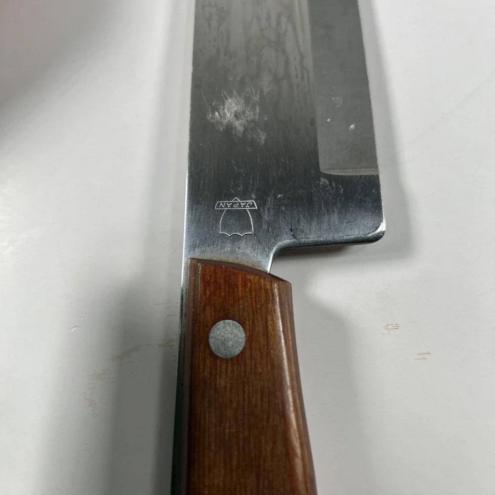 Vintage Maxamedge Butcher Knife Kitchen Wooden Handle‎